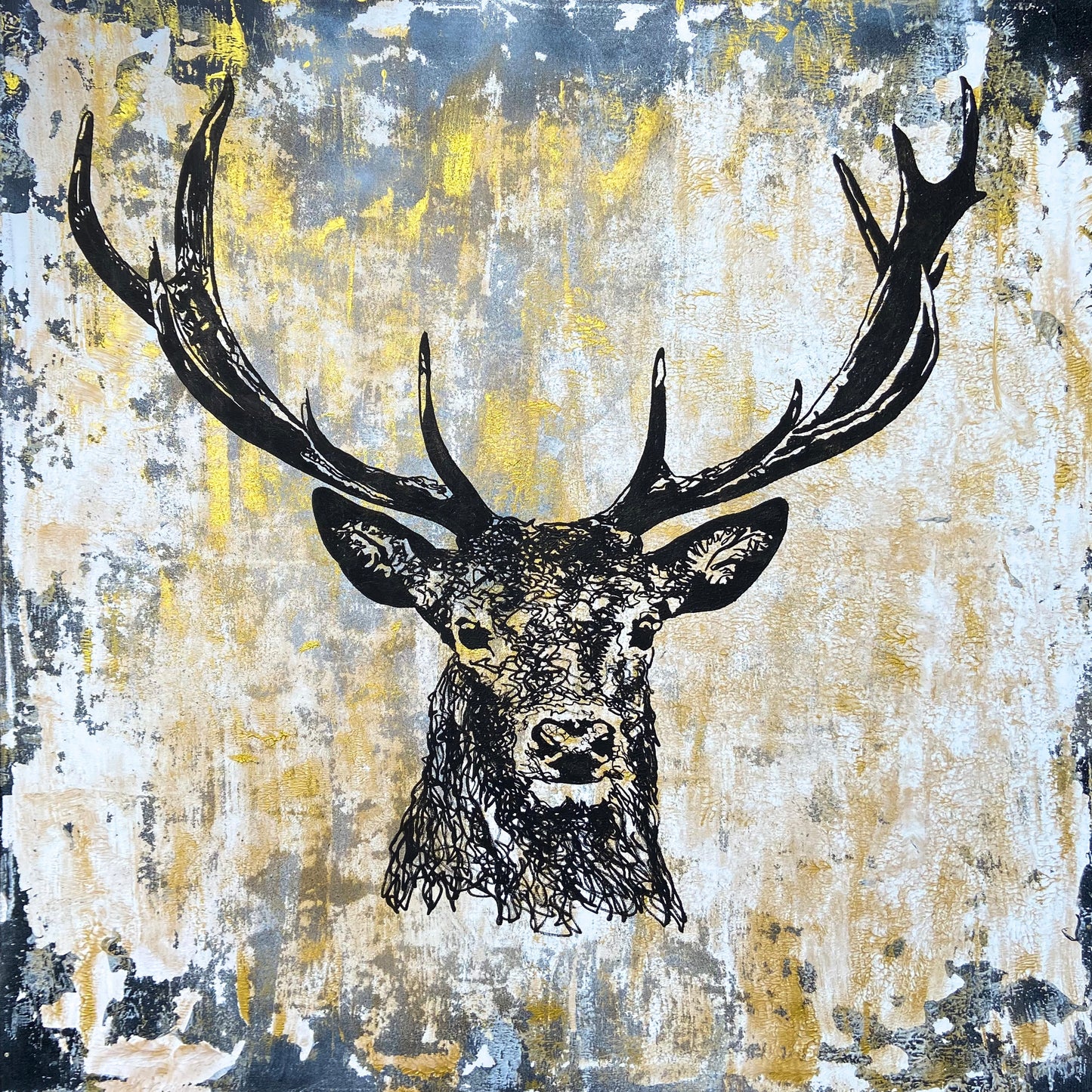 Kunstdruck Tier Hirsch von Künstler Chris Morys